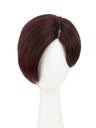 Sophie in Crimson Plum | Mono Part Short Straight Wig | Burgundy Red by Rieker Wigs