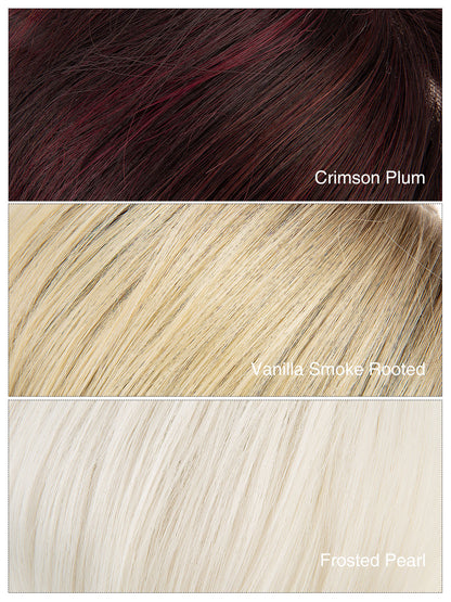 Sophie in Crimson Plum | Mono Part Short Straight Wig | Burgundy Red by Rieker Wigs