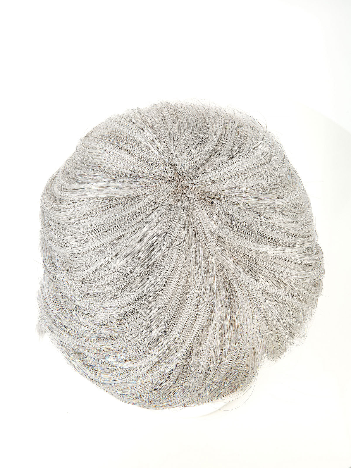 Irene in Mist Grey | Wefted Synthetic Short Straight Wig | Grey Layered Wig by Rieker Wigs