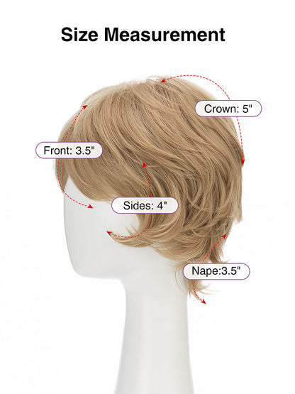 Irene in Golden Wheat | Wefted Synthetic Short Straight Wig | Blonde Wig by Rieker Wigs