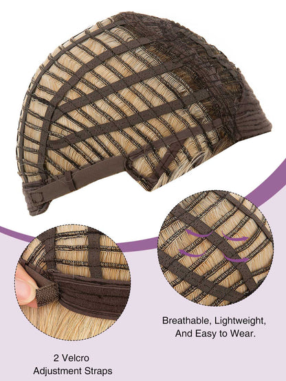 Celeste in Golden Breeze | Straight Bob Synthetic Wig | Blonde Basic Cap Wig by Rieker Wigs