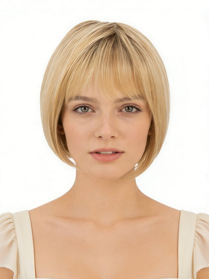 Celeste in Golden Breeze | Straight Bob Synthetic Wig | Blonde Basic Cap Wig by Rieker Wigs