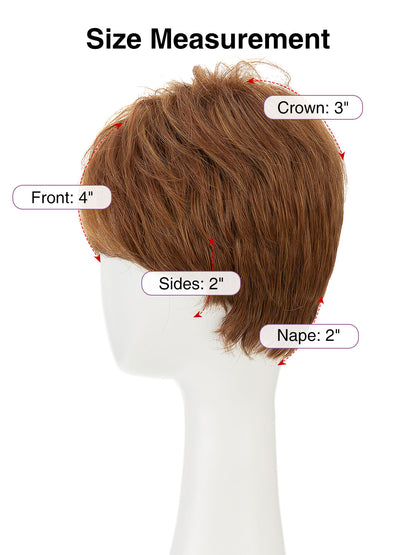 Marion in Amber Maple | Short Straight Synthetic Wig | Auburn Pixie by Rieker Wigs