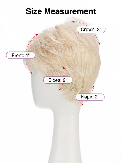 Marion in Sunlit Beige | Short Straight Synthetic Wig | Neutral Blonde Pixie by Rieker Wigs