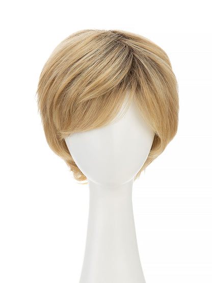 Isabelle in Honey Crème Rooted | Short Straight Synthetic Wig | Golden Blonde Wefted Wig by Rieker Wigs