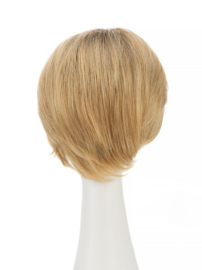 Isabelle in Honey Crème Rooted | Short Straight Synthetic Wig | Golden Blonde Wefted Wig by Rieker Wigs