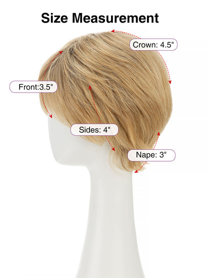 Isabelle in Honey Crème Rooted | Short Straight Synthetic Wig | Golden Blonde Wefted Wig by Rieker Wigs