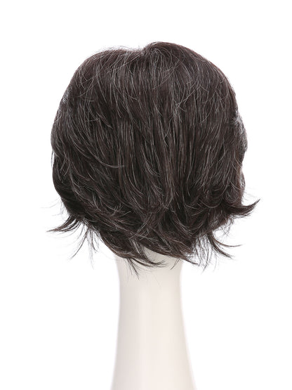 Isabelle in Soft Silver | Short Straight Synthetic Wig | Silver Wefted Wig by Rieker Wigs