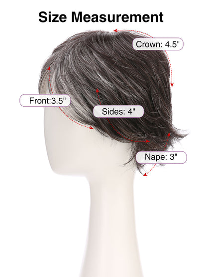 Isabelle in Soft Silver | Short Straight Synthetic Wig | Silver Wefted Wig by Rieker Wigs