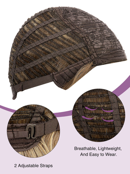 Isabelle in Medium Brown Blend | Short Synthetic Wig | Dimensional Brown Wig by Rieker Wigs