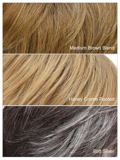 Isabelle in Medium Brown Blend | Short Synthetic Wig | Dimensional Brown Wig by Rieker Wigs