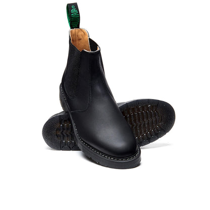 Solovair Gaucho Crazy Horse and Black Greasy Dealer Chelsea Boots S0900
