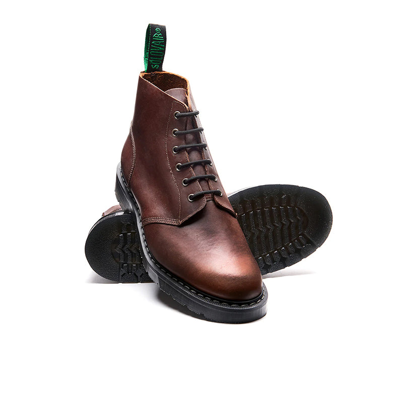 Solovair Men's Boots Brown Gaucho Crazy Horse 6 Eye Astronaut Boot S6969