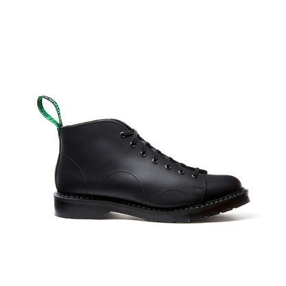 Solovair Unisex Boots Black Greasy Monkey 7 Eye Boots S7116