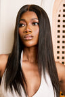 Long Straight Virgin Human Hair Wig - Natural Black 180 Density Wig | Lewis and Ailsa