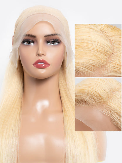 613 Blond Long Straight Wig - Human Hair HD Lace Front 150 Density Wig| Lewis and Ailsa