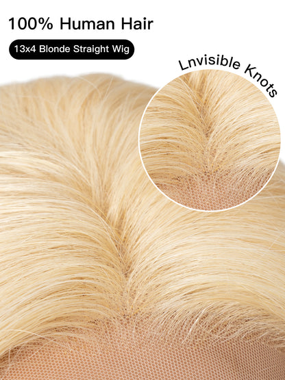 613 Blond Long Straight Wig - Human Hair HD Lace Front 150 Density Wig| Lewis and Ailsa