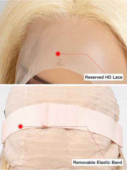 613 Blond Long Straight Wig - Human Hair HD Lace Front 150 Density Wig| Lewis and Ailsa