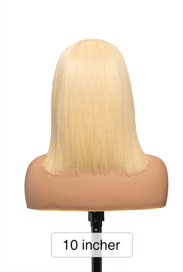 Human Hair 613 Blonde Wig - HD Lace Bob Straight Wig | Low Density Wigs | Lewis and Ailsa
