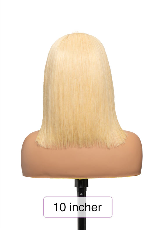 Human Hair 613 Blonde Wig - HD Lace Bob Straight Wig | Low Density Wigs | Lewis and Ailsa