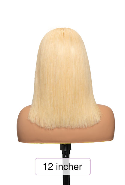 Human Hair 613 Blonde Wig - HD Lace Bob Straight Wig | Low Density Wigs | Lewis and Ailsa