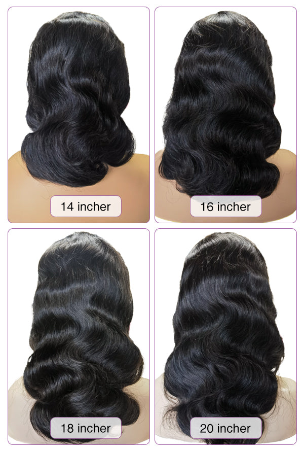 Human Hair Body Wave Black Wig | HD 13*4 Lace Front 180 Density Wig  | Lewis and Ailsa
