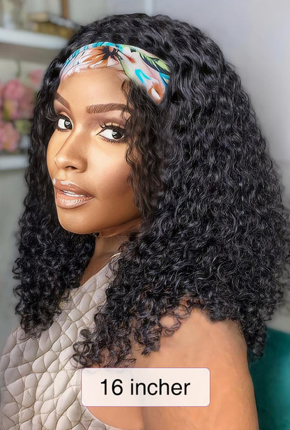 Human Hair Headband Wig | Deep Wave | 14"/16" No Glue - Lewis and Ailsa