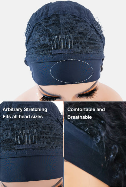 Signature headband technology: Lewis and Ailsa's stretchable ice silk band with non-slip inner lining stays perfectly positioned without tugging or sliding.