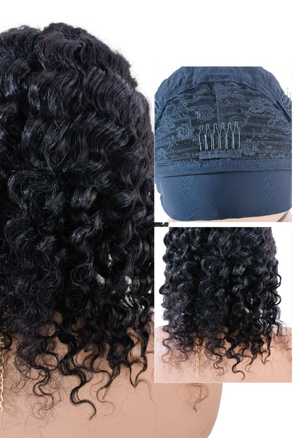 Salon-quality waves: Macro view of Lewis and Ailsa's deep wave pattern shows authentic human hair texture that maintains bounce and shine with minimal care.