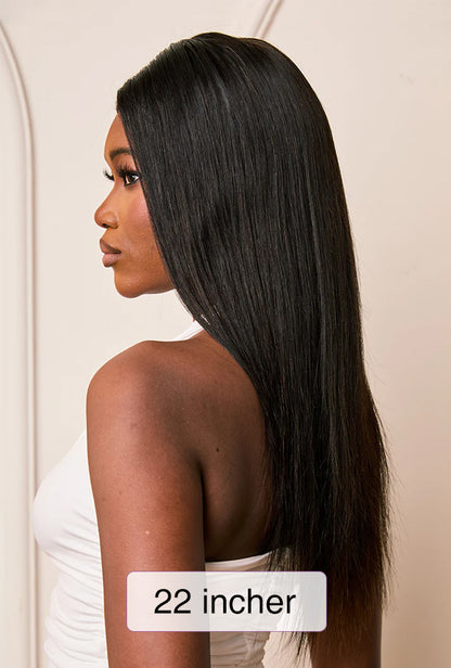 Long Straight Virgin Human Hair Wig - Natural Black 180 Density Wig | Lewis and Ailsa