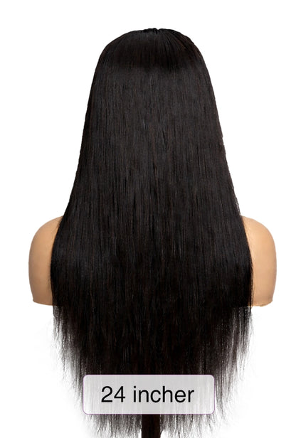 Long Straight Virgin Human Hair Wig - Natural Black 180 Density Wig | Lewis and Ailsa