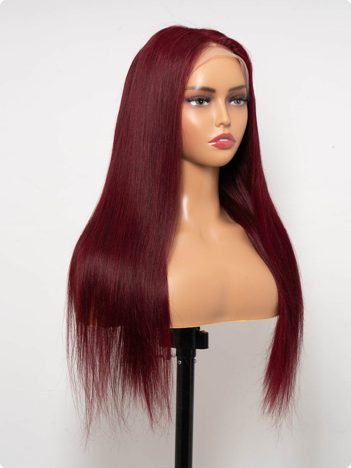Lewis And Ailsa Burgundy Wig 13x4 Frontal HD Lace Human Hair Wigs 180% Density
