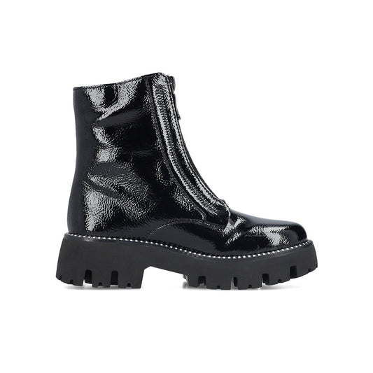Rieker Women's Boots Black Retro Zip Casual Ankle Boots Y3351