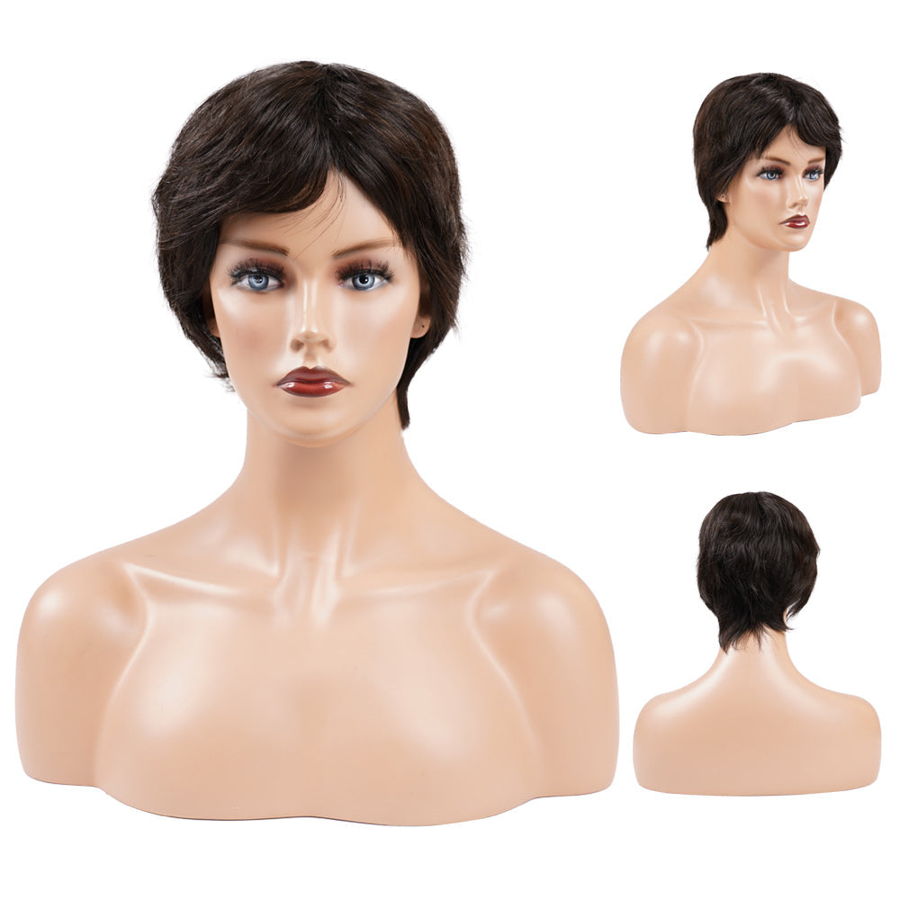 LEWIS AND AILSA Real Human Hair Wigs for Women Pixie Cut Wigs Human Hair Wigs Ailsas